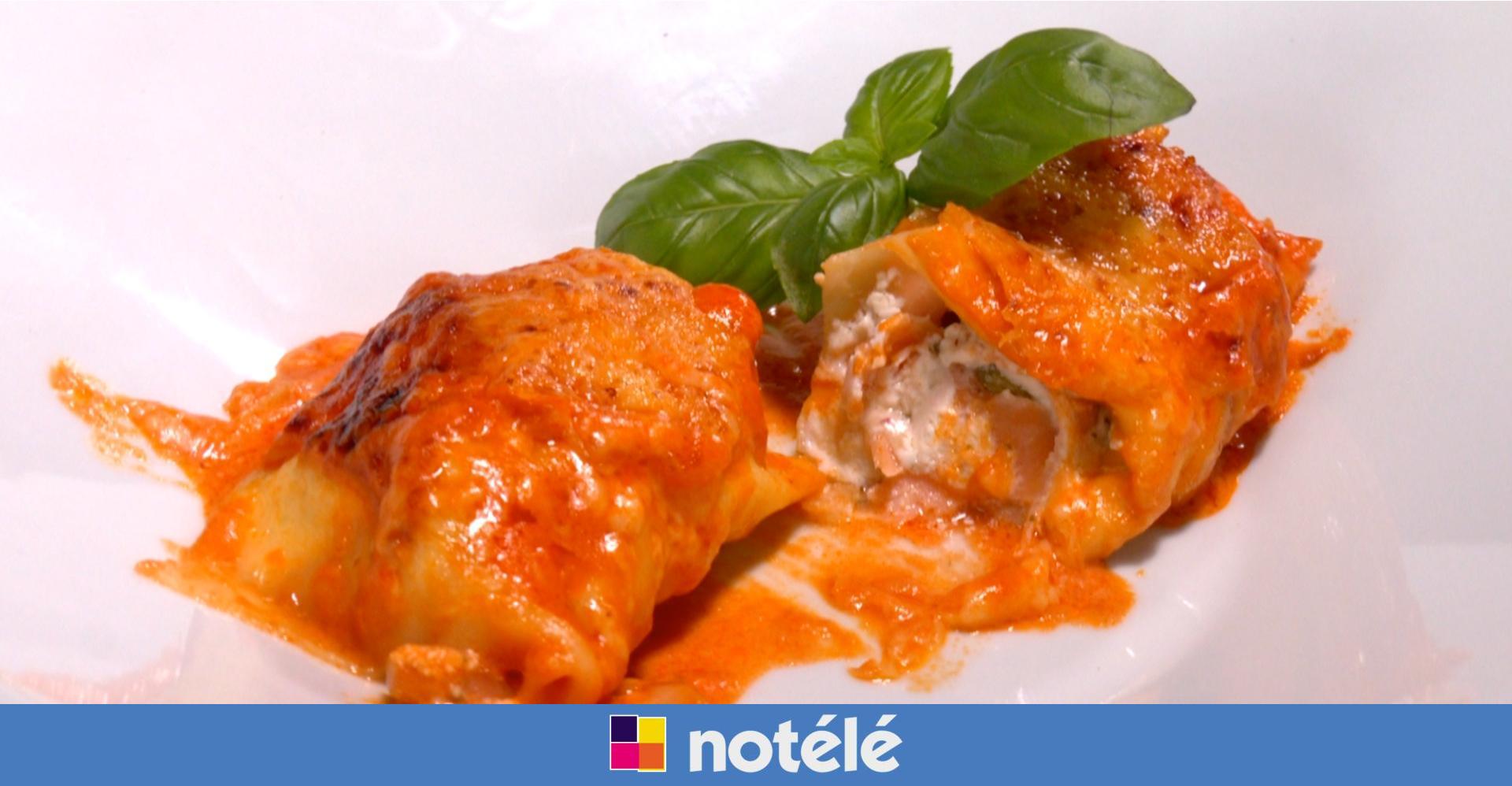 Délices Tralala avec Tonton une recette de cannelloni au saumon et